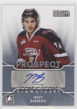 2015-16 Leaf In the Game Heroes & Prospects - Prospect Autographs - Platinum #PS-MB1.2 - Matt Barberis /5