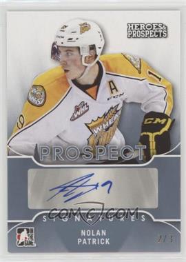 2015-16 Leaf In the Game Heroes & Prospects - Prospect Autographs - Platinum #PS-NP1 - Nolan Patrick /3