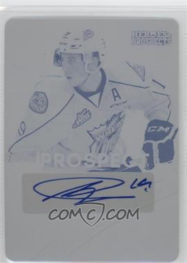 2015-16 Leaf In the Game Heroes & Prospects - Prospect Autographs - Printing Plate Cyan #PS-NP1 - Nolan Patrick /1