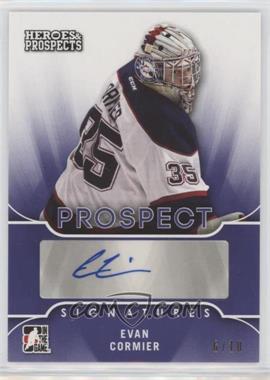 2015-16 Leaf In the Game Heroes & Prospects - Prospect Autographs - Purple #PS-EC2 - Evan Cormier /10