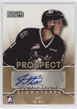 2015-16 Leaf In the Game Heroes & Prospects - Prospect Autographs #PS-JW2 - Jeff De Wit