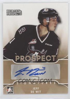 2015-16 Leaf In the Game Heroes & Prospects - Prospect Autographs #PS-JW2 - Jeff De Wit