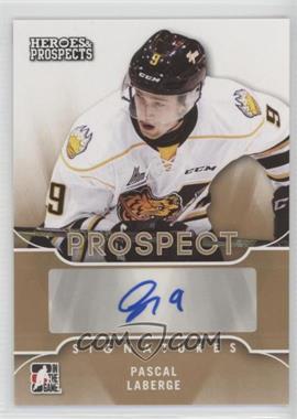 2015-16 Leaf In the Game Heroes & Prospects - Prospect Autographs #PS-PL1 - Pascal Laberge