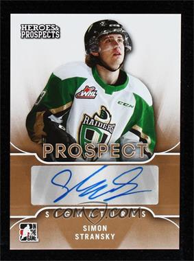 2015-16 Leaf In the Game Heroes & Prospects - Prospect Autographs #PS-SS2 - Simon Stransky