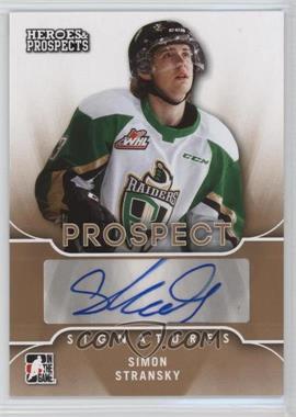 2015-16 Leaf In the Game Heroes & Prospects - Prospect Autographs #PS-SS2 - Simon Stransky