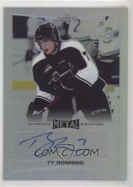 2015-16 Leaf Metal - [Base] - Silver Prismatic #BA-TR2 - Ty Ronning