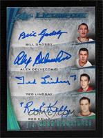 Bill Gadsby, Alex Delvecchio, Ted Lindsay, Red Kelly #/4