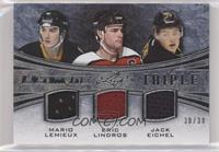 Mario Lemieux, Eric Lindros, Jack Eichel #/30