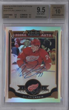 2015-16 O-Pee-Chee Platinum - [Base] - Rainbow #165 - Rookie Autographs - Dylan Larkin [BGS 9.5 GEM MINT]