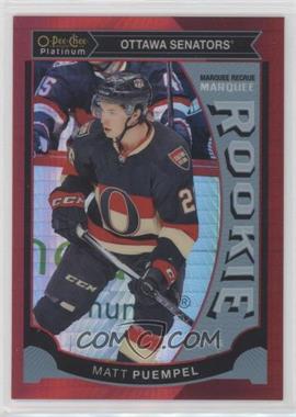 2015-16 O-Pee-Chee Platinum - Marquee Rookies - Red Prism #M11 - Matt Puempel /149