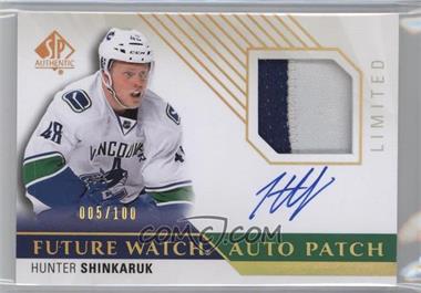 2015-16 SP Authentic - [Base] - Limited Autographed Patches #261 - Future Watch - Hunter Shinkaruk /100