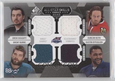 2015-16 SP Game-Used - 2015 All-Star Skills Fabrics Quads #AS4-4 - Drew Doughty, Duncan Keith, Brent Burns, Dustin Byfuglien