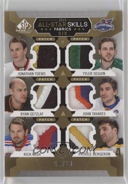 2015-16 SP Game-Used - 2015 All-Star Skills Fabrics Sixes - Patch #AS6-4 - Jonathan Toews, Ryan Getzlaf, Rick Nash, Tyler Seguin, John Tavares, Patrice Bergeron /10