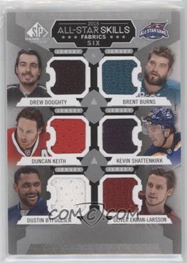 2015-16 SP Game-Used - 2015 All-Star Skills Fabrics Sixes #AS6-2 - Drew Doughty, Duncan Keith, Dustin Byfuglien, Brent Burns, Kevin Shattenkirk, Oliver Ekman-Larsson