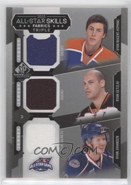 2015-16 SP Game-Used - 2015 All-Star Skills Fabrics Triples #AS3-12 - Ryan Nugent-Hopkins, Ryan Getzlaf, Ryan Johansen