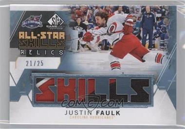 2015-16 SP Game-Used - 2015 All-Star Skills Relics - Platinum Blue Patch #AS-JF - Justin Faulk /25