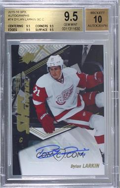 2015-16 SPx - [Base] - Autographs #74 - Shift Change - Dylan Larkin [BGS 9.5 GEM MINT]