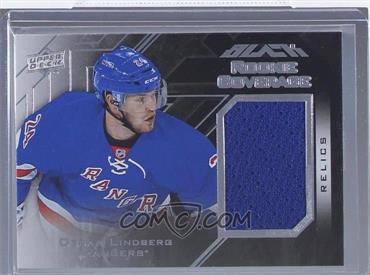 2015-16 UD Black - Rookie Coverage Relics #RCOV-OL - Oscar Lindberg