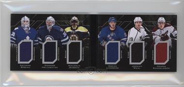 2015-16 UD Black - Sixes Relics Booklets #6R-RC4 - Antoine Bibeau, Connor Hellebuyck, Malcolm Subban, Oscar Lindberg, Jordan Weal, Henrik Samuelsson