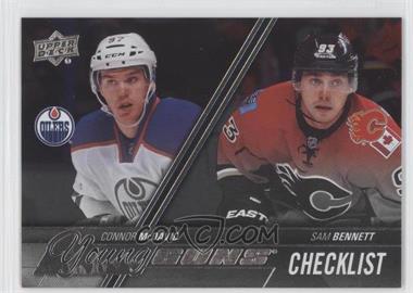 2015-16 Upper Deck - [Base] - Silver Foil Board #250 - Young Guns Checklist - Connor McDavid, Sam Bennett