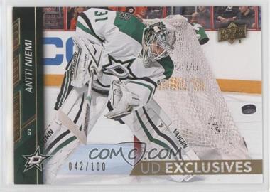 2015-16 Upper Deck - [Base] - UD Exclusives #315 - Antti Niemi /100