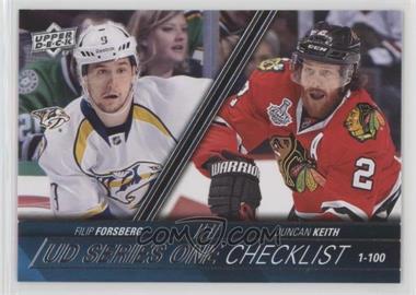 2015-16 Upper Deck - [Base] #199 - Checklist - Duncan Keith, Filip Forsberg