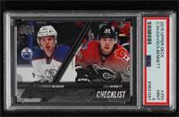 Young Guns Checklist - Connor McDavid, Sam Bennett [PSA 9 MINT]