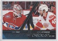 Checklist - Carey Price, Henrik Zetterberg (Spelled Zetterberge)