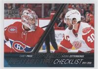 Checklist - Carey Price, Henrik Zetterberg (Spelled Zetterberge)