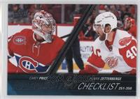 Checklist - Carey Price, Henrik Zetterberg (Spelled Zetterberge)