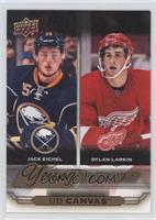 Young Guns Checklist - Dylan Larkin, Jack Eichel [Noted]