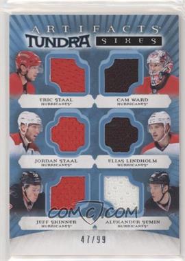 2015-16 Upper Deck Artifacts - Tundra Sixes - Blue #T6-CAR - Eric Staal, Jordan Staal, Jeff Skinner, Cam Ward, Elias Lindholm, Alexander Semin /99