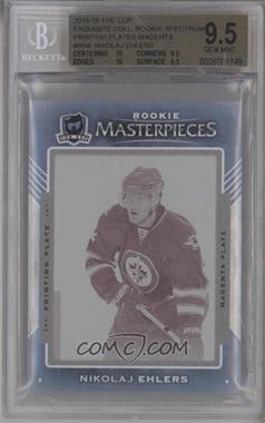 2015-16 Upper Deck Black Diamond - Exquisite Rookies - The Cup Masterpieces Printing Plate Magenta Framed #BD-R-NE - Nikolaj Ehlers /1 [BGS 9.5 GEM MINT]