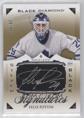 2015-16 Upper Deck Black Diamond - Silver on Black Signatures #SB-FP - Felix Potvin /65