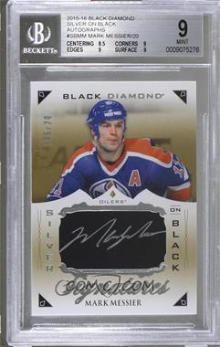 2015-16 Upper Deck Black Diamond - Silver on Black Signatures #SB-MM - Mark Messier /20 [BGS 9 MINT]