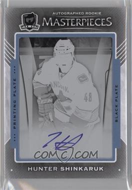 2015-16 Upper Deck Contours - [Base] - The Cup Autographed Rookie Master Printing Plate Black Framed #CONT-107 - Hunter Shinkaruk /1