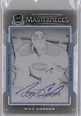 2015-16 Upper Deck Contours - [Base] - The Cup Autographed Rookie Master Printing Plate Black Framed #CONT-120 - Mike Condon /1