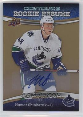 2015-16 Upper Deck Contours - Rookie Resume - Gold Rainbow Autographs #RR-25 - Hunter Shinkaruk