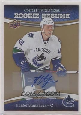 2015-16 Upper Deck Contours - Rookie Resume - Gold Rainbow Autographs #RR-25 - Hunter Shinkaruk