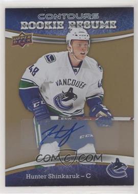 2015-16 Upper Deck Contours - Rookie Resume - Gold Rainbow Autographs #RR-25 - Hunter Shinkaruk