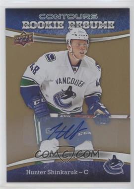 2015-16 Upper Deck Contours - Rookie Resume - Gold Rainbow Autographs #RR-25 - Hunter Shinkaruk