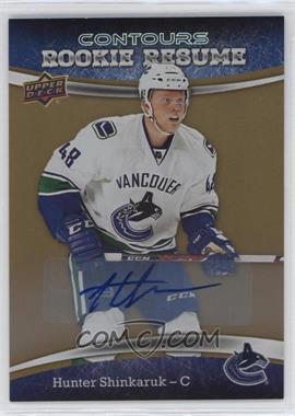 2015-16 Upper Deck Contours - Rookie Resume - Gold Rainbow Autographs #RR-25 - Hunter Shinkaruk