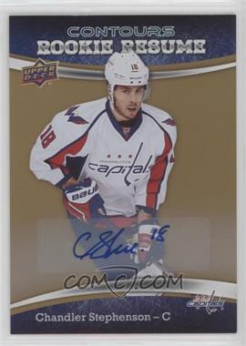 2015-16 Upper Deck Contours - Rookie Resume - Gold Rainbow Autographs #RR-47 - Chandler Stephenson