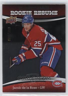 2015-16 Upper Deck Contours - Rookie Resume #RR-41 - Jacob de la Rose /399