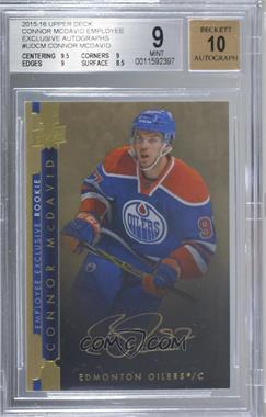 2015-16 Upper Deck Employee Exclusive - Exclusive Autographs #UD-CM - Connor McDavid [BGS 9 MINT]