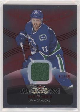 2015-16 Upper Deck Fleer Showcase - [Base] - Red Glow #4 - Materials - Daniel Sedin /99