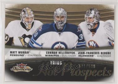 2015-16 Upper Deck Fleer Showcase - [Base] #109 - Hot Prospects Trios - Matt Murray, Connor Hellebuyck, Jean-Francois Berube /599