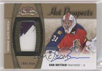 Hot Prospects Auto Patch - Sam Brittain [EX to NM] #/499