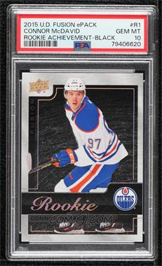 2015-16 Upper Deck Fusion - Rookie Achievements - Black #R1 - Connor McDavid [PSA 10 GEM MT]