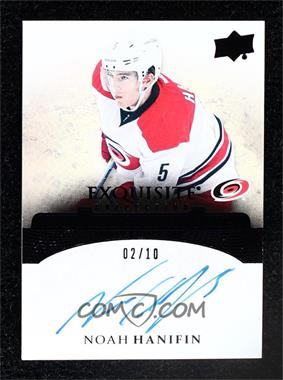 2015-16 Upper Deck Ice - Exquisite Rookie Signatures - Black Spectrum #ERS-NH - Noah Hanifin /10